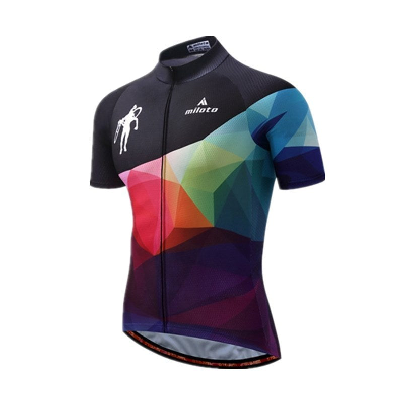 Men's  Short Sleeve Cycling Jersey, Breathable Outdoor Cycling Jerseys