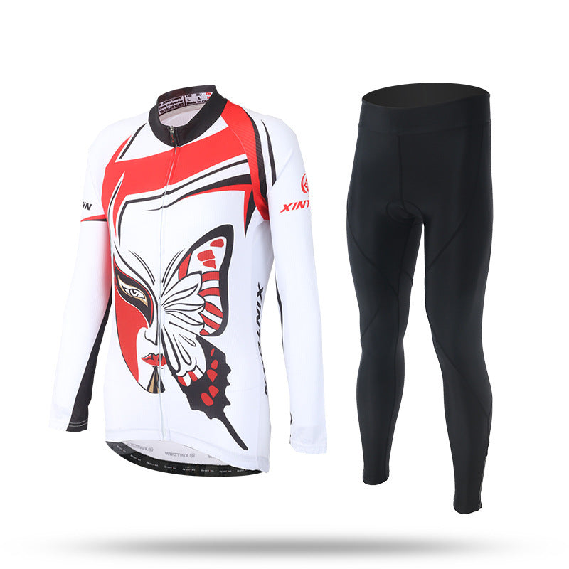 Women's Long Sleeve Cycling Jersey and Shorts Set