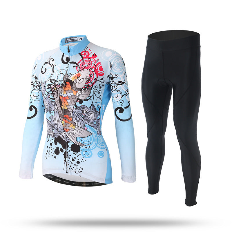 Women's Long Sleeve Cycling Jersey and Shorts Set