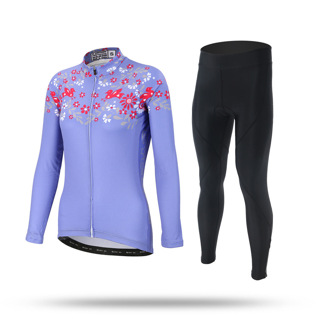 Women's Long Sleeve Cycling Jersey and Shorts Set