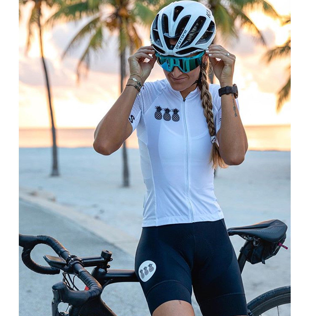 Pineapple Women's Bicycle Short Sleeve Cycling Jersey Suit Cycling Shirt Outdoor Clothing