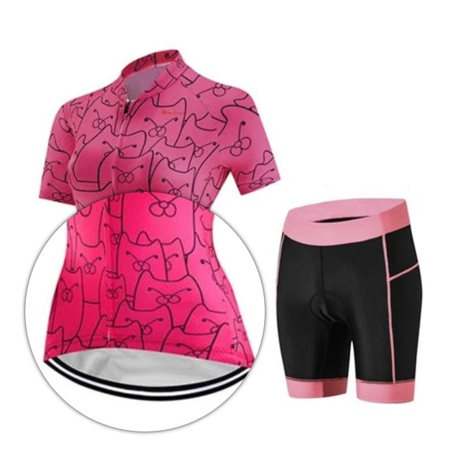 Women's Cycling Kit - CatPink