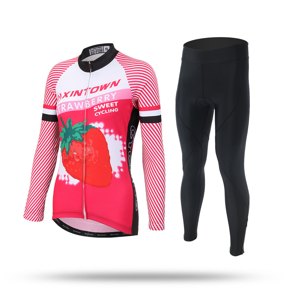 Women's Long Sleeve Cycling Jersey and Shorts Set