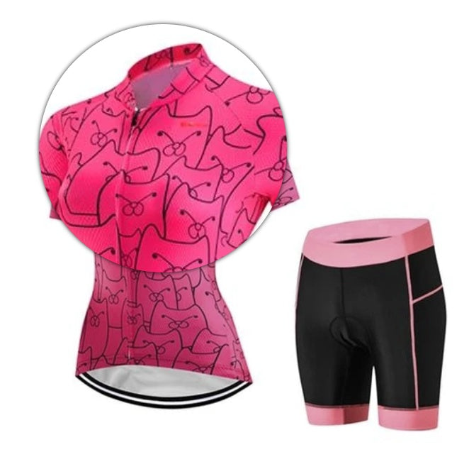 Women's Cycling Kit - CatPink