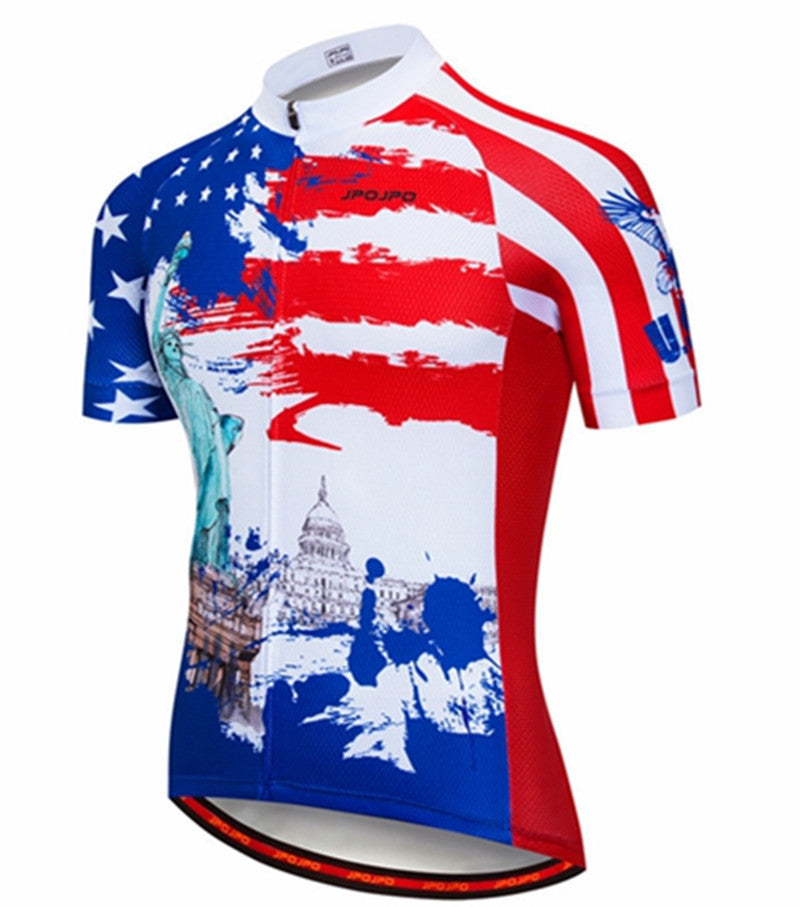 Men's  Short Sleeve Cycling Jersey, Breathable Outdoor Cycling Jerseys