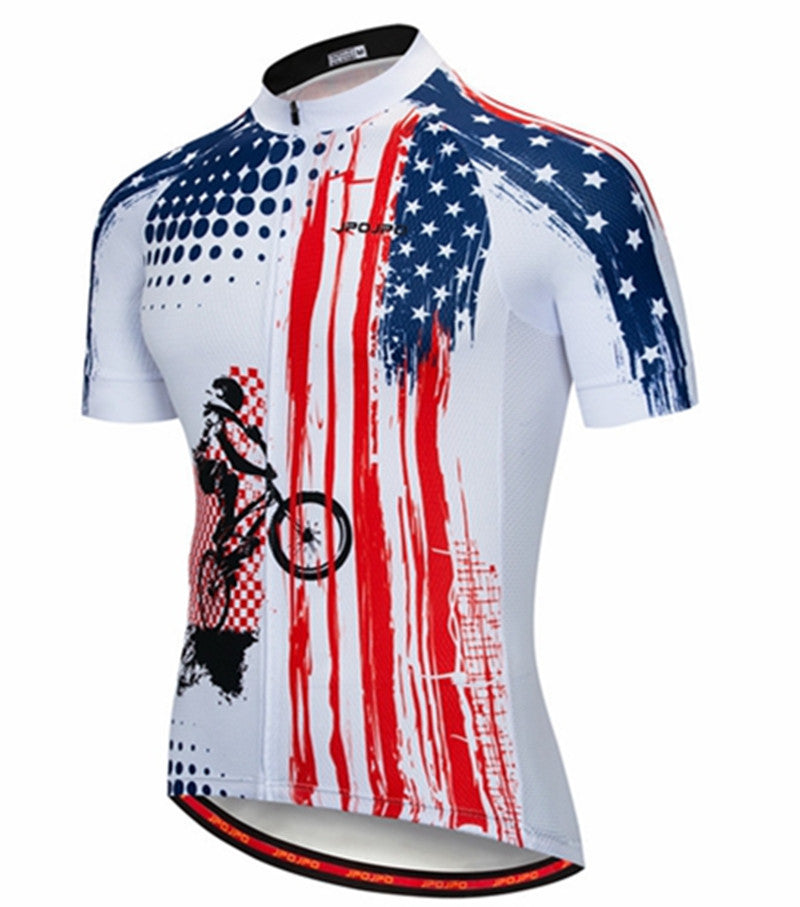 Men's  Short Sleeve Cycling Jersey, Breathable Outdoor Cycling Jerseys