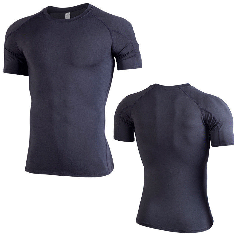 Plus size short sleeve fitness clothes